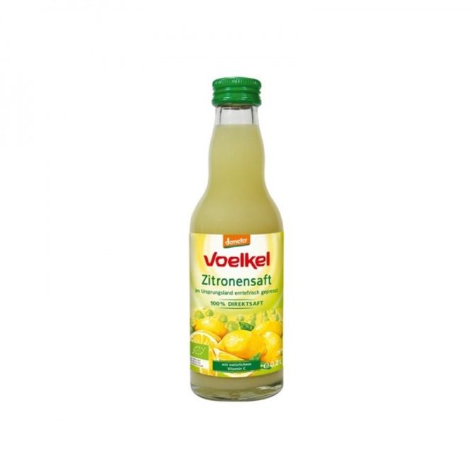 Hovedbilde Sitronjuice (usøtet) økologisk Demeter vegan 0,2 liter Voelkel