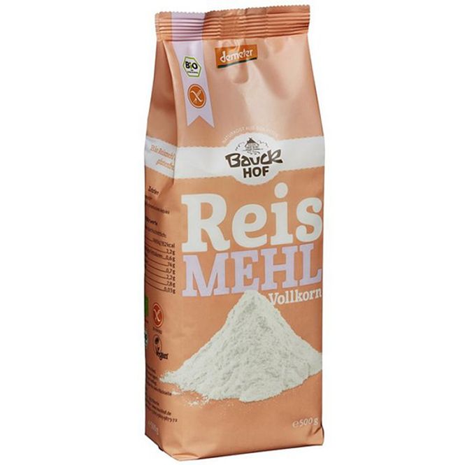 Hovedbilde Rismel øko biodynamisk glutenfritt fullkorn Bauckhof 500 g 