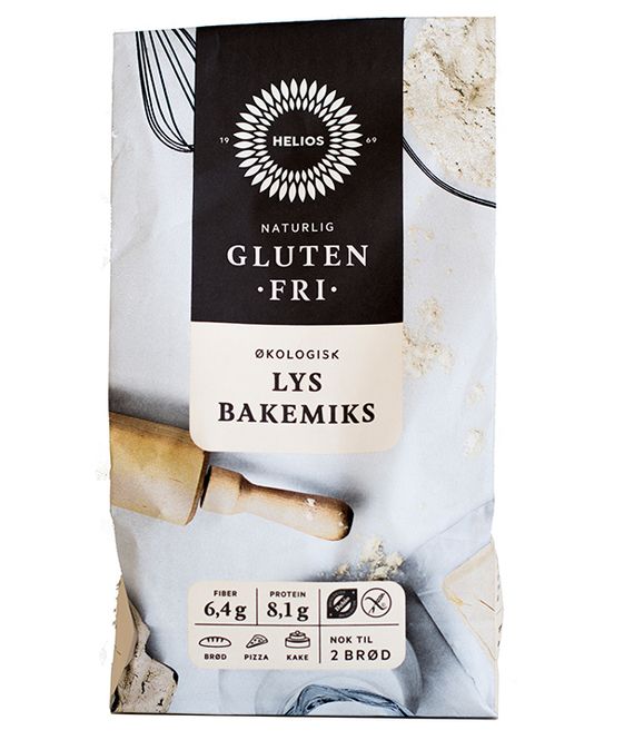 Hovedbilde Bakemiks lys økologisk glutenfri 600 g Helios