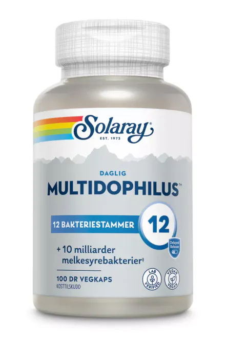 Hovedbilde Solaray Multidophilus probiotika 12 bakteriestammer 100 kapsler