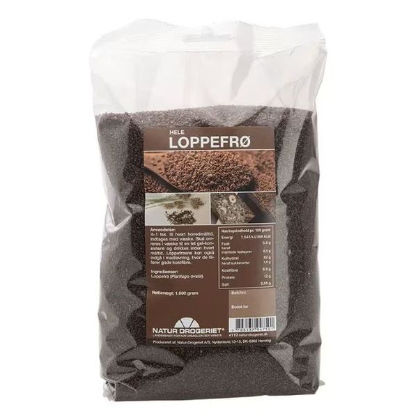 Loppefrø (psyllium hele frø) 1000 g Natur-Drogeriet