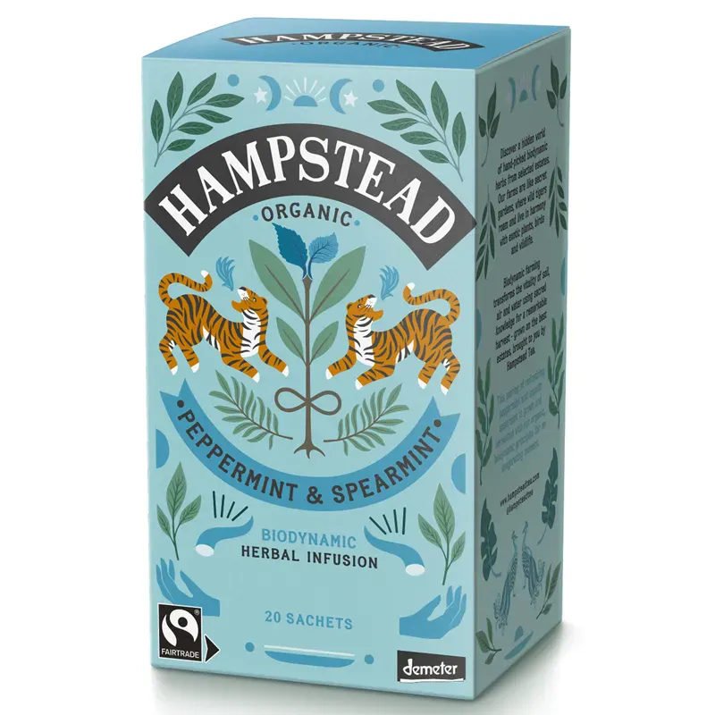 Hampstead Tea Peppermynte & Spearmint te øko Demeter 20 poser